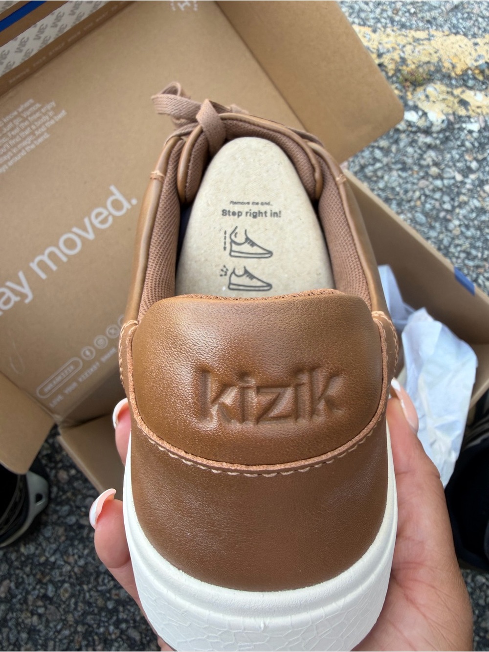 Men's Brown Leather Low-Top Sneakers by Kizik - Picture 5 of 5